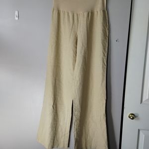 High waisted wide leg pants tan size medium l